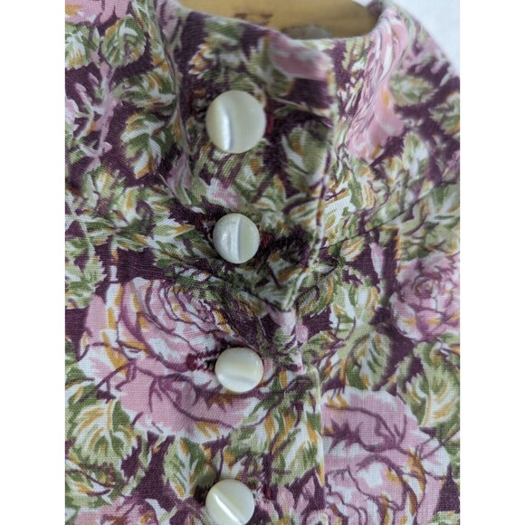 Plain Jane San Francisco Hippie Boho Top Mini Dress Cottage Floral Size 5 Babydo - Picture 4 of 13